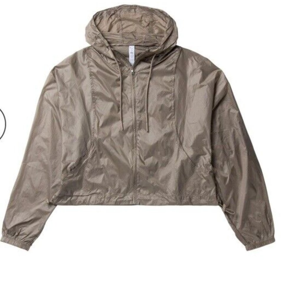 Alo Yoga Sprinter Lightweight Windbreaker Full Zip Hooded Jacket